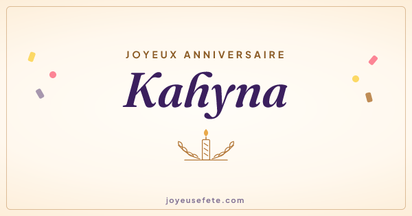 Image « Joyeux anniversaire Kahyna » au format large