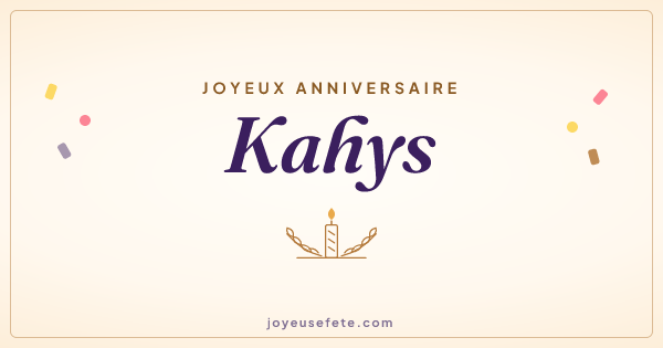 Image « Joyeux anniversaire Kahys » au format large
