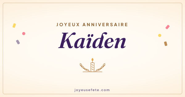 Image « Joyeux anniversaire Kaïden » au format large