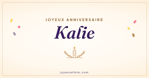 Image « Joyeux anniversaire Kalie » au format large