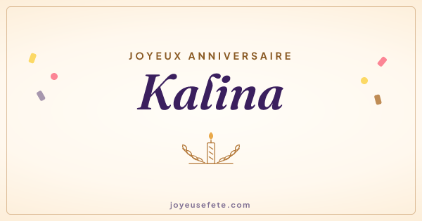 Image « Joyeux anniversaire Kalina » au format large