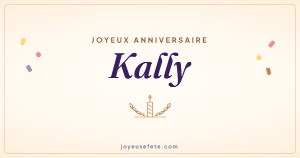 Image « Joyeux anniversaire Kally » au format large