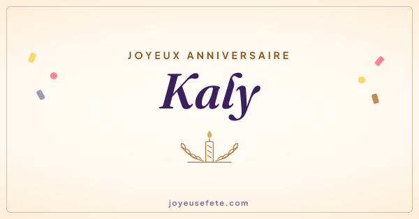 Image « Joyeux anniversaire Kaly » au format large