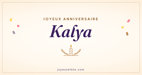 Image « Joyeux anniversaire Kalya » au format large