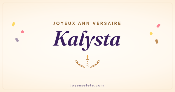 Image « Joyeux anniversaire Kalysta » au format large