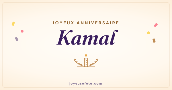 Image « Joyeux anniversaire Kamal » au format large