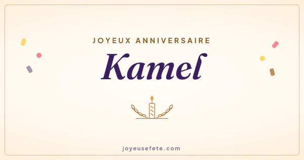 Image « Joyeux anniversaire Kamel » au format large