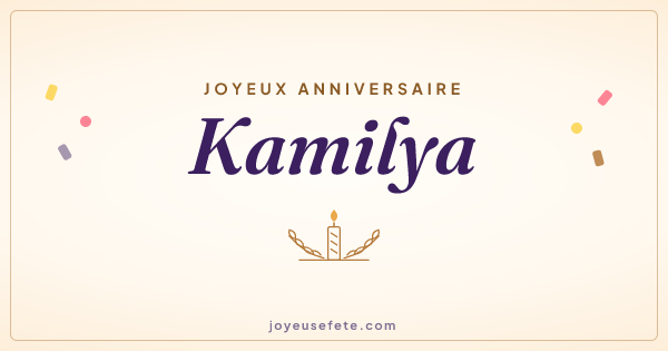 Image « Joyeux anniversaire Kamilya » au format large