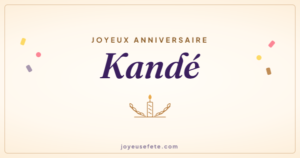 Image « Joyeux anniversaire Kandé » au format large