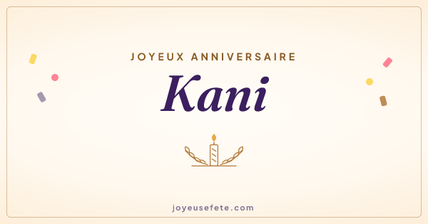 Image « Joyeux anniversaire Kani » au format large