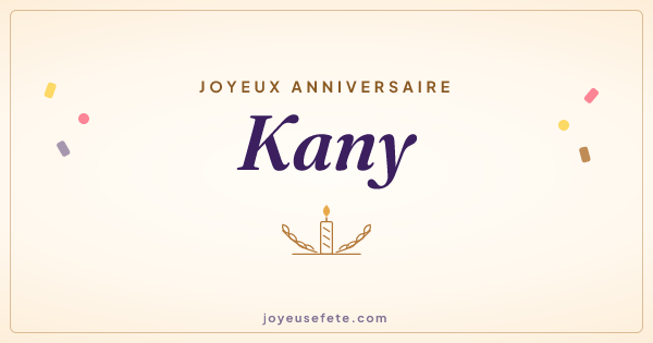 Image « Joyeux anniversaire Kany » au format large