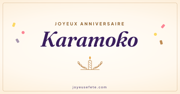 Image « Joyeux anniversaire Karamoko » au format large