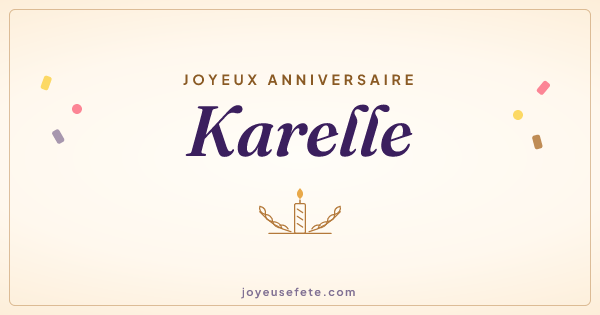 Image « Joyeux anniversaire Karelle » au format large