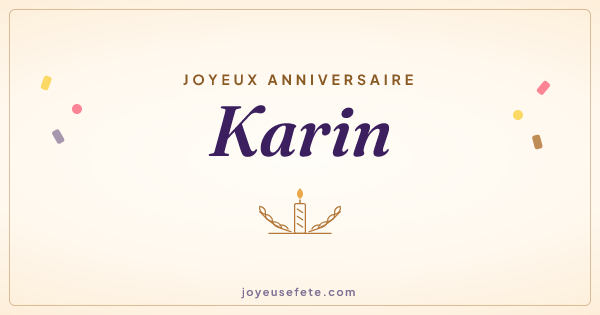 Image « Joyeux anniversaire Karin » au format large