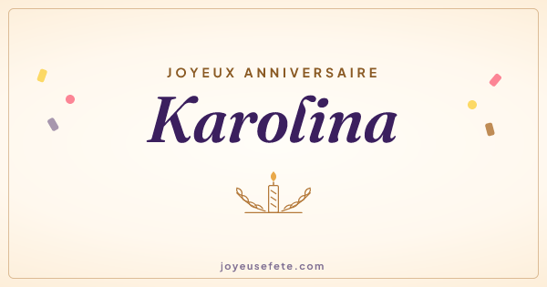 Image « Joyeux anniversaire Karolina » au format large