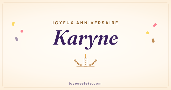 Image « Joyeux anniversaire Karyne » au format large
