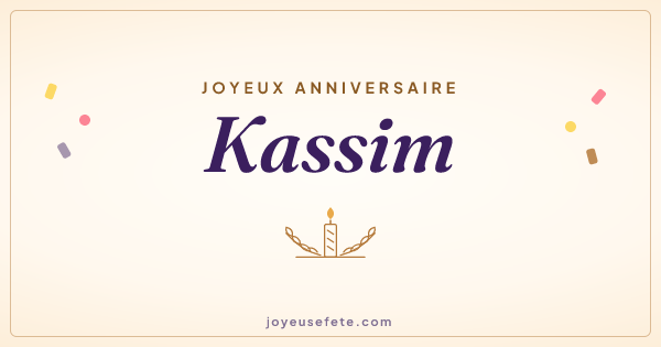 Image « Joyeux anniversaire Kassim » au format large