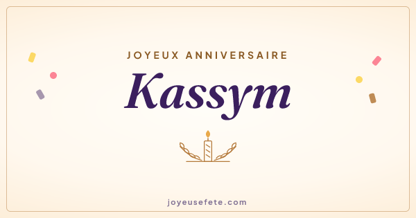 Image « Joyeux anniversaire Kassym » au format large