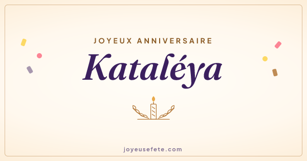 Image « Joyeux anniversaire Kataléya » au format large