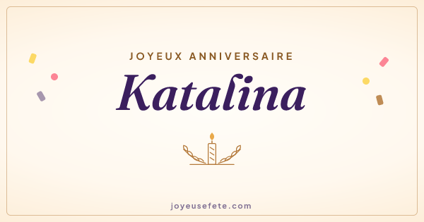 Image « Joyeux anniversaire Katalina » au format large
