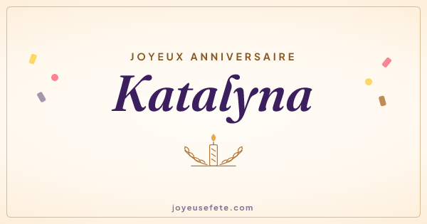 Image « Joyeux anniversaire Katalyna » au format large