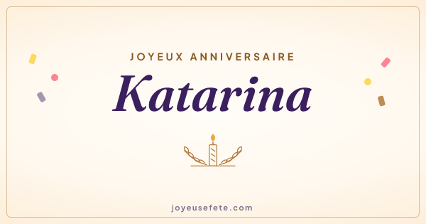 Image « Joyeux anniversaire Katarina » au format large