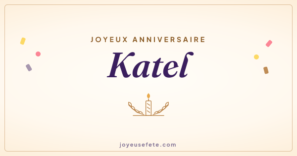 Image « Joyeux anniversaire Katel » au format large