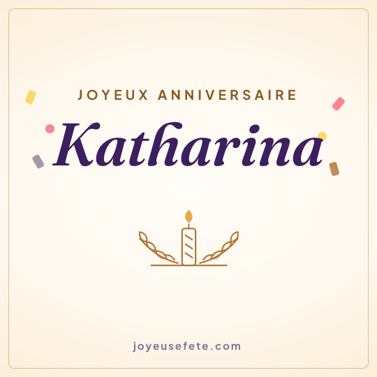 Image carrée « Joyeux anniversaire Katharina » pour WhatsApp