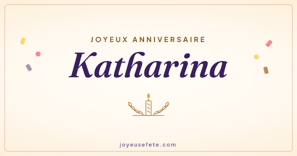 Image « Joyeux anniversaire Katharina » au format large
