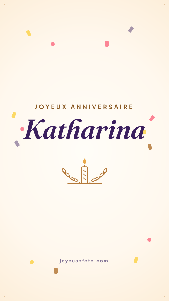 Image « Joyeux anniversaire Katharina » au format story
