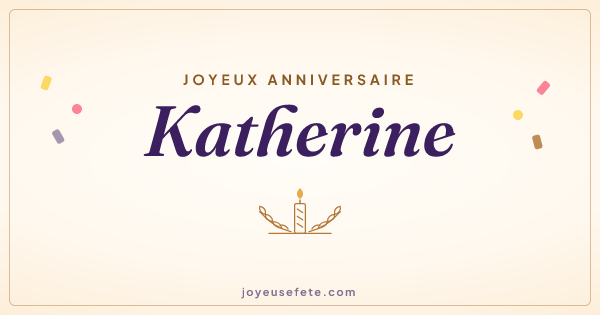 Image « Joyeux anniversaire Katherine » au format large