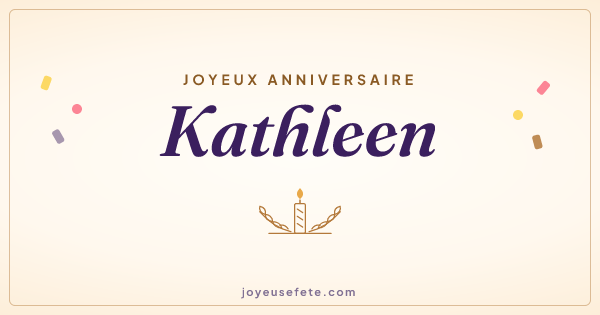 Image « Joyeux anniversaire Kathleen » au format large