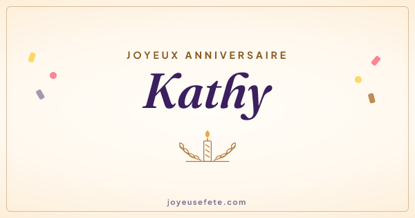 Image « Joyeux anniversaire Kathy » au format large