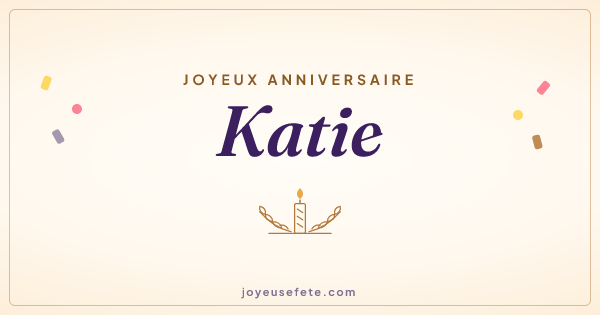 Image « Joyeux anniversaire Katie » au format large