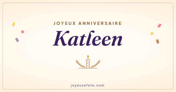 Image « Joyeux anniversaire Katleen » au format large