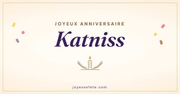 Image « Joyeux anniversaire Katniss » au format large