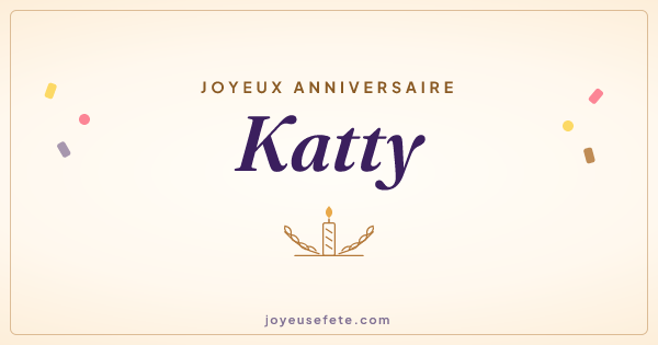Image « Joyeux anniversaire Katty » au format large