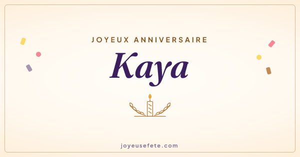 Image « Joyeux anniversaire Kaya » au format large