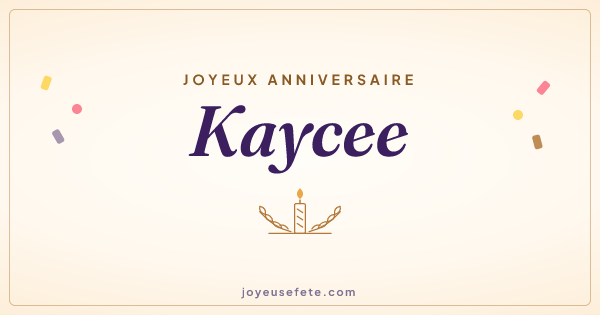 Image « Joyeux anniversaire Kaycee » au format large