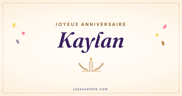 Image « Joyeux anniversaire Kaylan » au format large