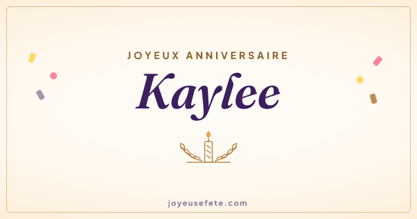 Image « Joyeux anniversaire Kaylee » au format large