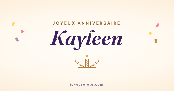 Image « Joyeux anniversaire Kayleen » au format large