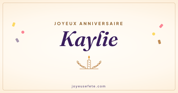 Image « Joyeux anniversaire Kaylie » au format large