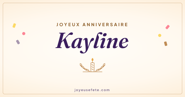 Image « Joyeux anniversaire Kayline » au format large