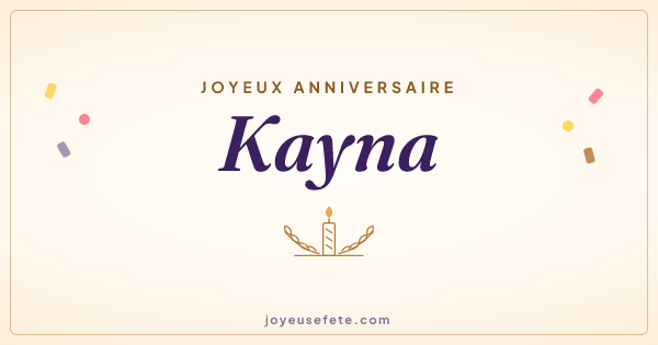 Image « Joyeux anniversaire Kayna » au format large