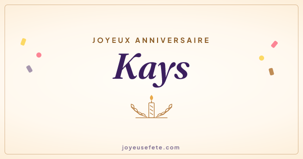 Image « Joyeux anniversaire Kays » au format large