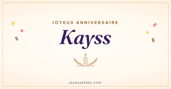 Image « Joyeux anniversaire Kayss » au format large