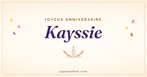 Image « Joyeux anniversaire Kayssie » au format large