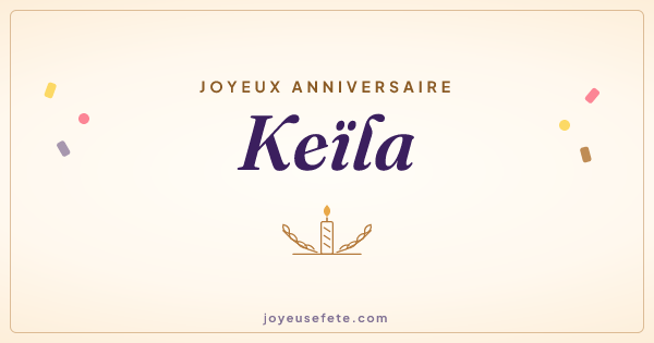 Image « Joyeux anniversaire Keïla » au format large