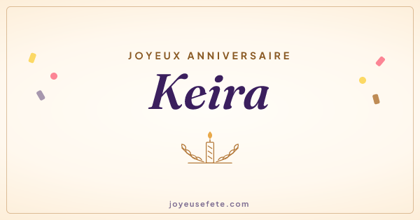 Image « Joyeux anniversaire Keira » au format large